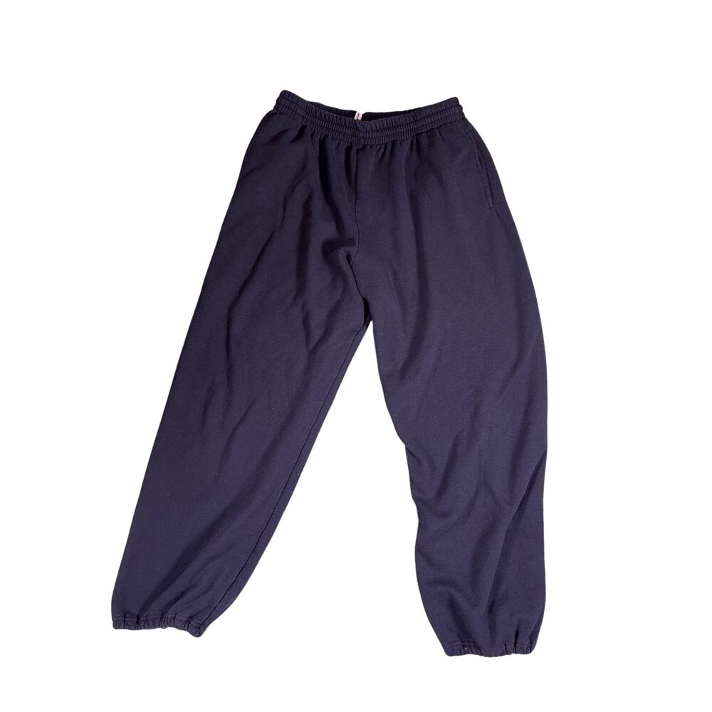Vintage Fruit of the Loom Sweatpants Mens Large Navy Blue Baggy Fleece